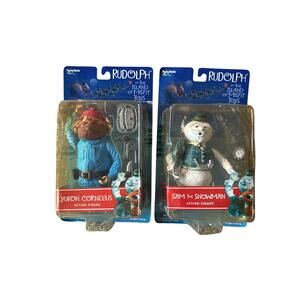 VTG ‘01 Rudolph The Island of Misfit Toys 2pc Action Figures Playing Mantis NWT